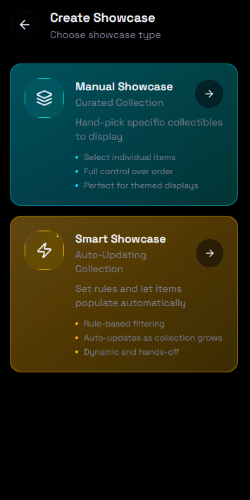 upload showcase type